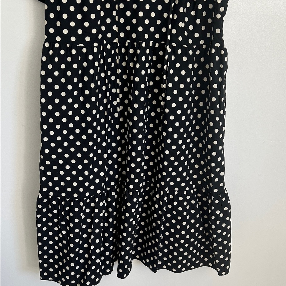 Who What Wear Black and White Polka Dot Dress - Picture 4 of 6